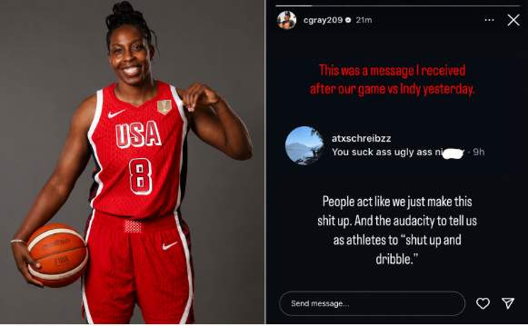 Racist message sent to Chelsea Gray