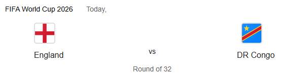 England vs. DR Congo today match expert analysis