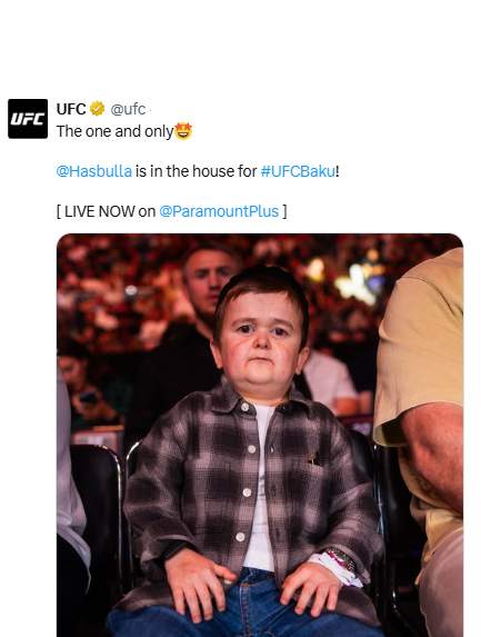 Hasbulla Attends UFC Event in Baku