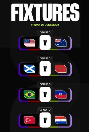 June 19 World cup fixtures