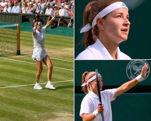 Karolina Muchova after winning the semi final