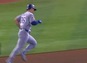 Langford Hits 437 Foot Home Run for Rangers