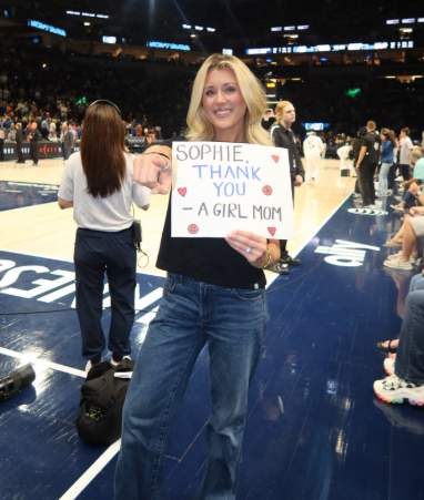 Riley Gaines was just told she had to put this sign down