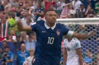 Kylian Mbappe in France vs Iraq match