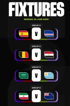 World Cup June 15 schedule