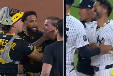 Yankees and Pirates scuffle